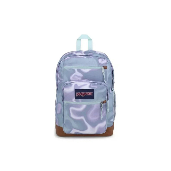 Jansport Cool Student XL Backpack PLATINUM PUDDLES Synth Leather Base & Trim NWT - Picture 1 of 6